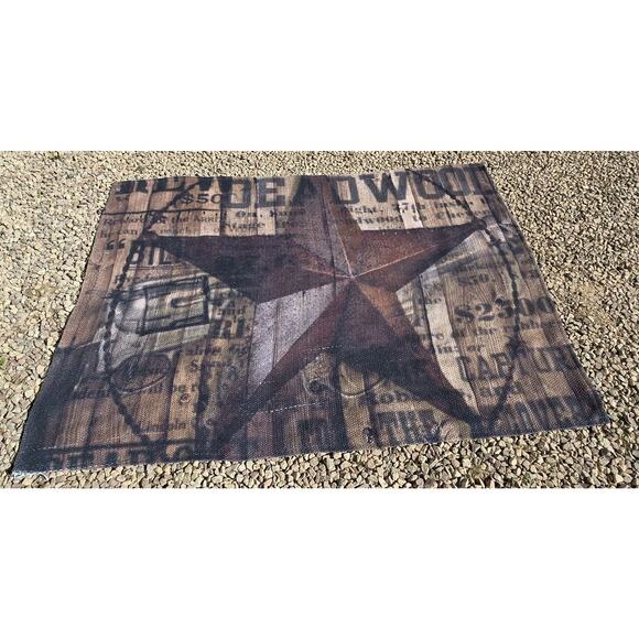 WESTERN TEXAS STAR Blanket Throw Barbed Wire Rustic Board Deadwood 60"x80" HEAVY - Picture 1 of 12
